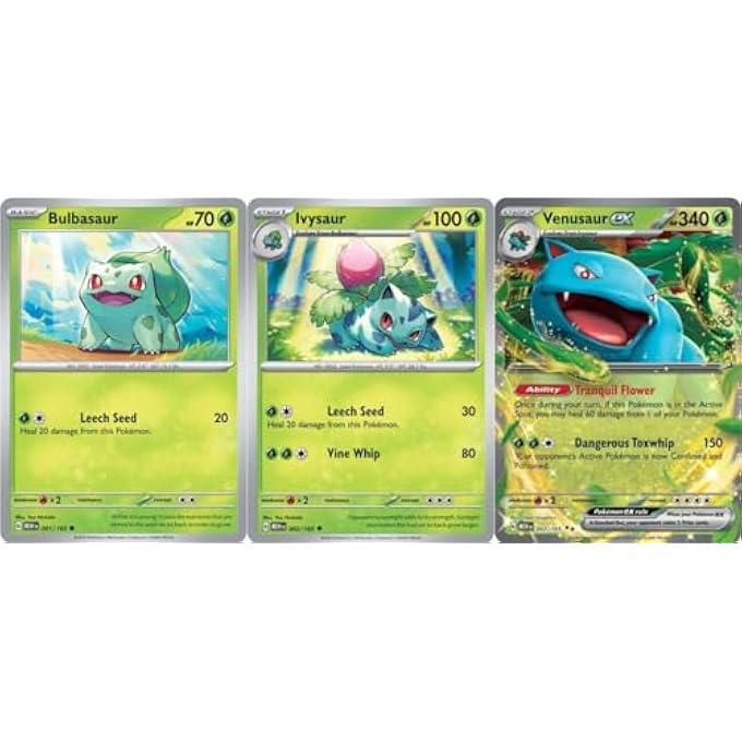 POKEMON VENUSAUR EX 003/165-151 - DOUBLE RARE - EVOLUTION 3 CARD SET - CHARMANDER CHARMELEON